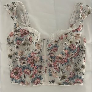 Victoria’s Secret Floral Corset/Bustier Top